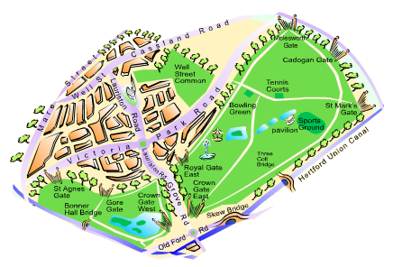 Map of Victoria Park, London E9